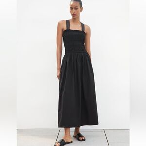 Zara topstitched midi dress